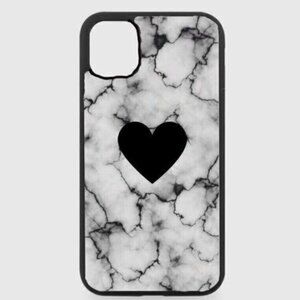 GRAY Marble Heart Phone Case